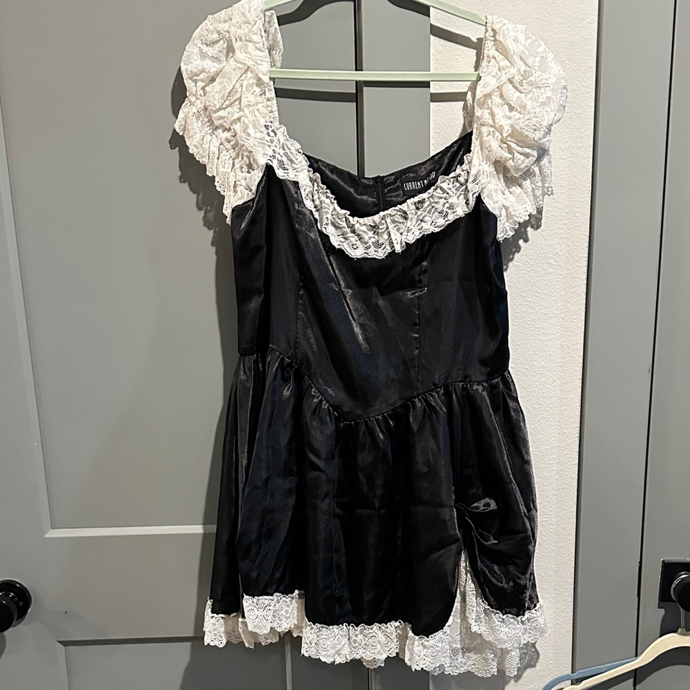 Current Mood Black and White Lace Dress